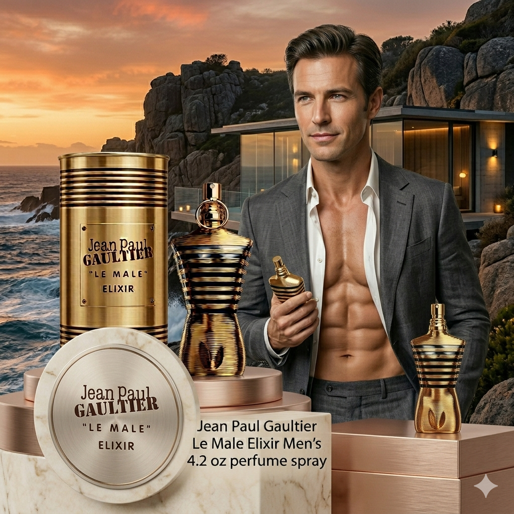 Le Male Elixir by Jean Paul Gaultier Men's 4.2 oz perfume spray