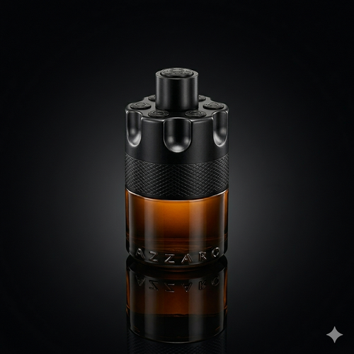 Azzaro The Most Wanted Intense EDP | Revolver-shaped bottle, rich tobacco-woody notes, bold masculine vibe